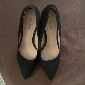Call It Spring Womens Black Pointed Heels Sz 10